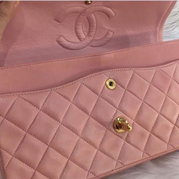 ❌SOLD❌ Vintage Chanel Medium M/L Classic Flap pink - Picture 2 of 14